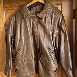 Saxon bomber leather jacket
